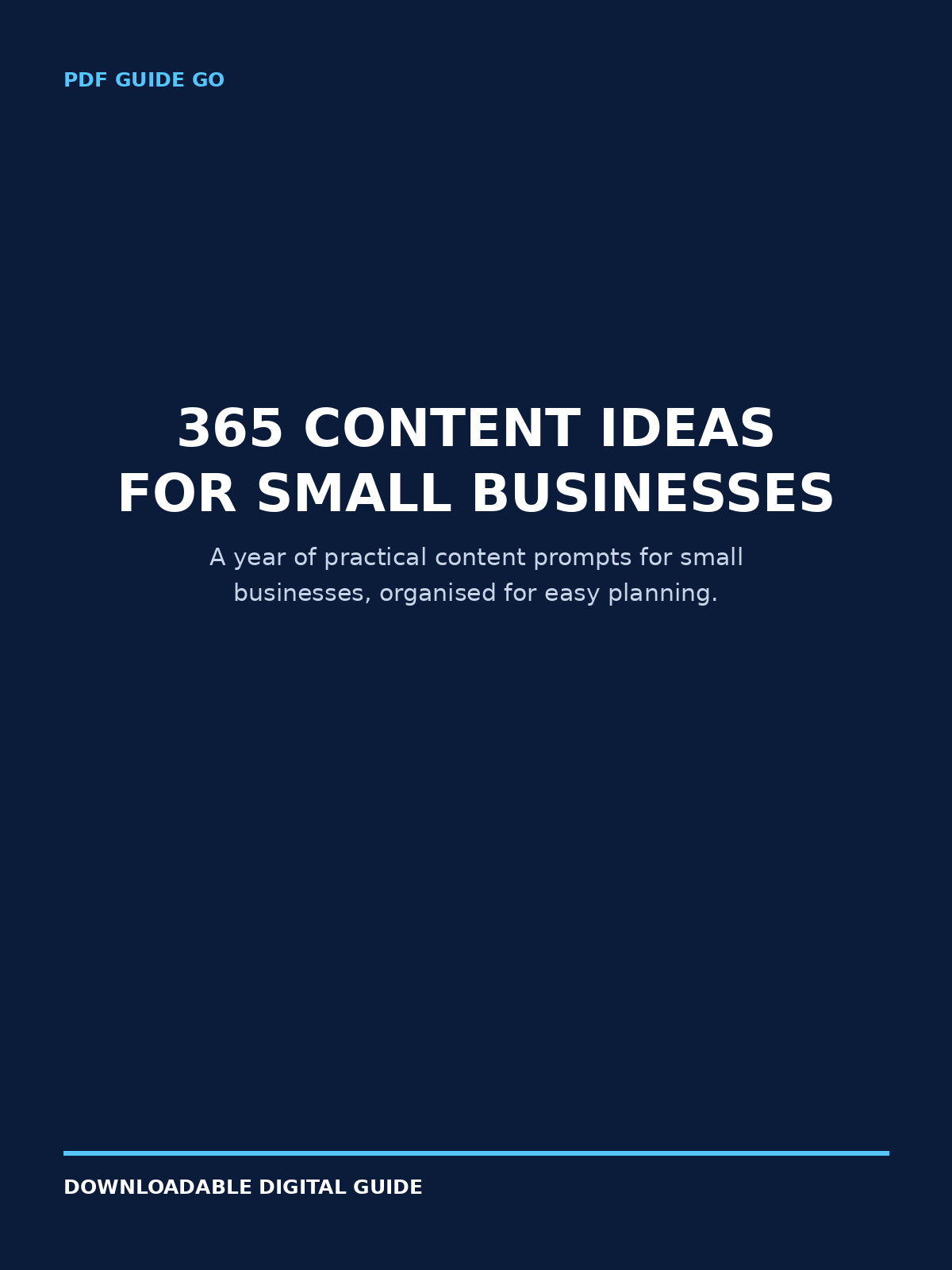 365 Content Ideas for Small Businesses
