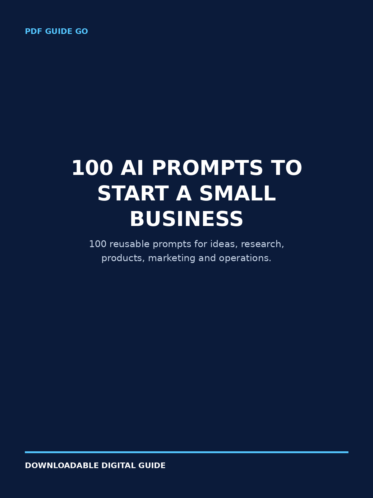 100 AI Prompts to Start a Small Business